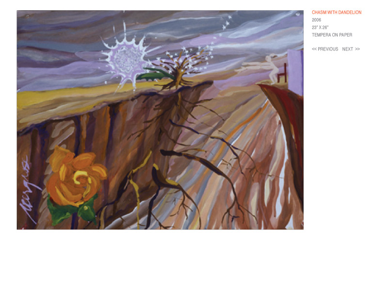 Chasm With Dandelion